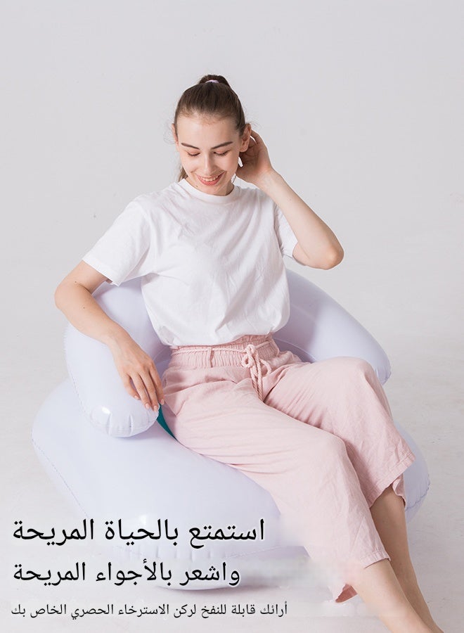 أريكة قابلة للانتفاخ، كرسي قابل للنفخ، أريكة قابلة للطي ومحمولة للنفخ، أريكة كسولة، تستخدم للقراءة، غرفة المعيشة، غرفة النوم، التخييم. - Image 5