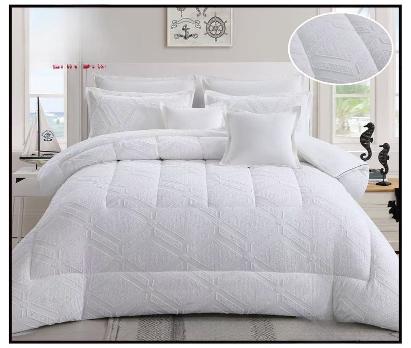 Double bed sheet set, 8 pieces, microfiber, with an elegant design and comfortable quality.