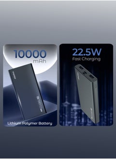 Faster 10000 mAh Power Bank - 22.5W Fast Charging Portable Charger - Laptop Mobile Charger Portable with 2 USB A Ports, 1 USB C Port, 1 Micro USB Port - Battery Pack For Laptop MacBook Dell iPhone Samsung - Compact Design  - Image 4