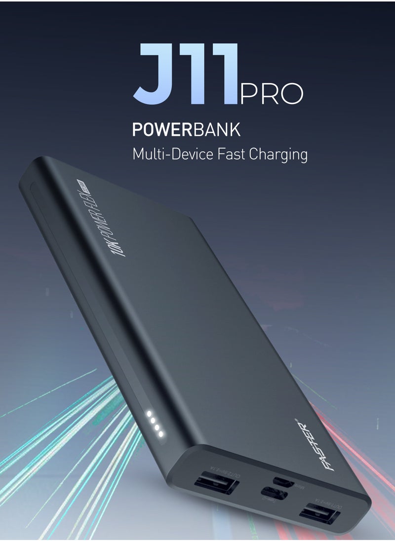 Faster 10000 mAh Power Bank - 22.5W Fast Charging Portable Charger - Laptop Mobile Charger Portable with 2 USB A Ports, 1 USB C Port, 1 Micro USB Port - Battery Pack For Laptop MacBook Dell iPhone Samsung - Compact Design  - Image 2