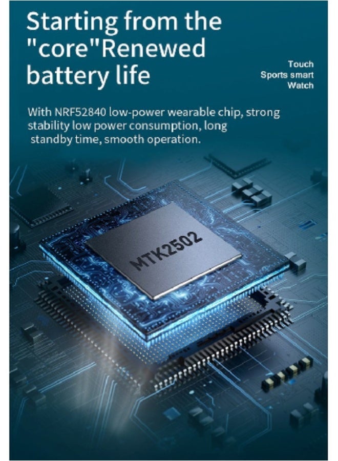 AROAQ S36 Pro Smart Watch with Bluetooth HD Calling, 1.28 Inch Display, Fitness & Sports Tracking, IP67 Waterproof – Leather Strap , Black - Image 3