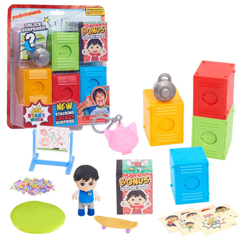 Just Play JP Ryan's World Stacking Locker Surprise - Crack with Hammer for Surprises Inside, Multi-color, 79269 - Image 1