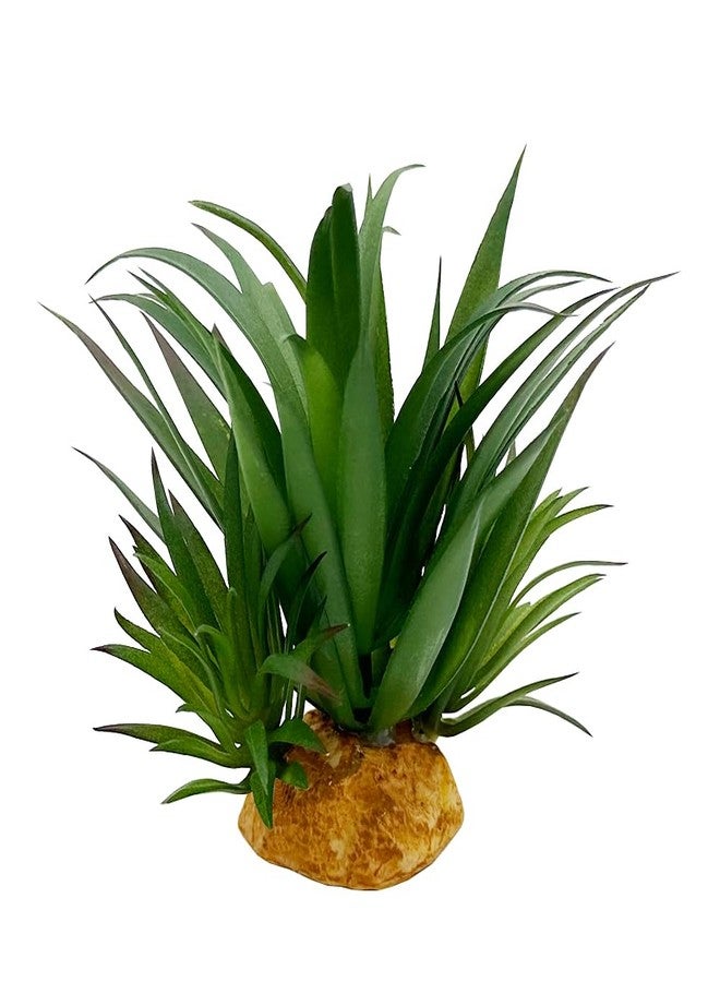 Smoothedo-Pets Reptile Artificial Plants Succulent Terrarium Decor Desert Rain Forests Plant Lizard Bearded Dragon Chameleon Gecko Snake Amphibian Habitat Hideout Tank Accessories (Agave-Set) - Image 1
