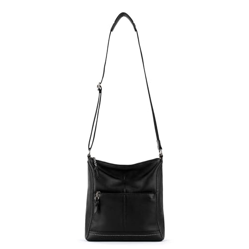 The Sak Lucia Crossbody Bag in Leather, Convertible Purse with Adjustable Strap, Black - Image 3