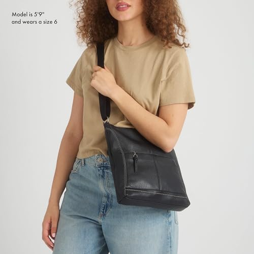 The Sak Lucia Crossbody Bag in Leather, Convertible Purse with Adjustable Strap, Black - Image 2