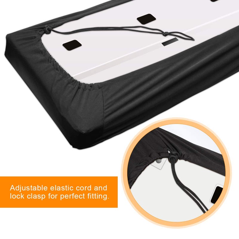 Coolrunner غطاء غبار لوحة المفاتيح البيانو لـ 61/76/88 مفتاح - غطاء لوحة مفاتيح كهربائي/رقمي قابل للتمدد، قفل حبل مرن، قابل للغسل في الغسالة (88 مفتاح) - Image 3