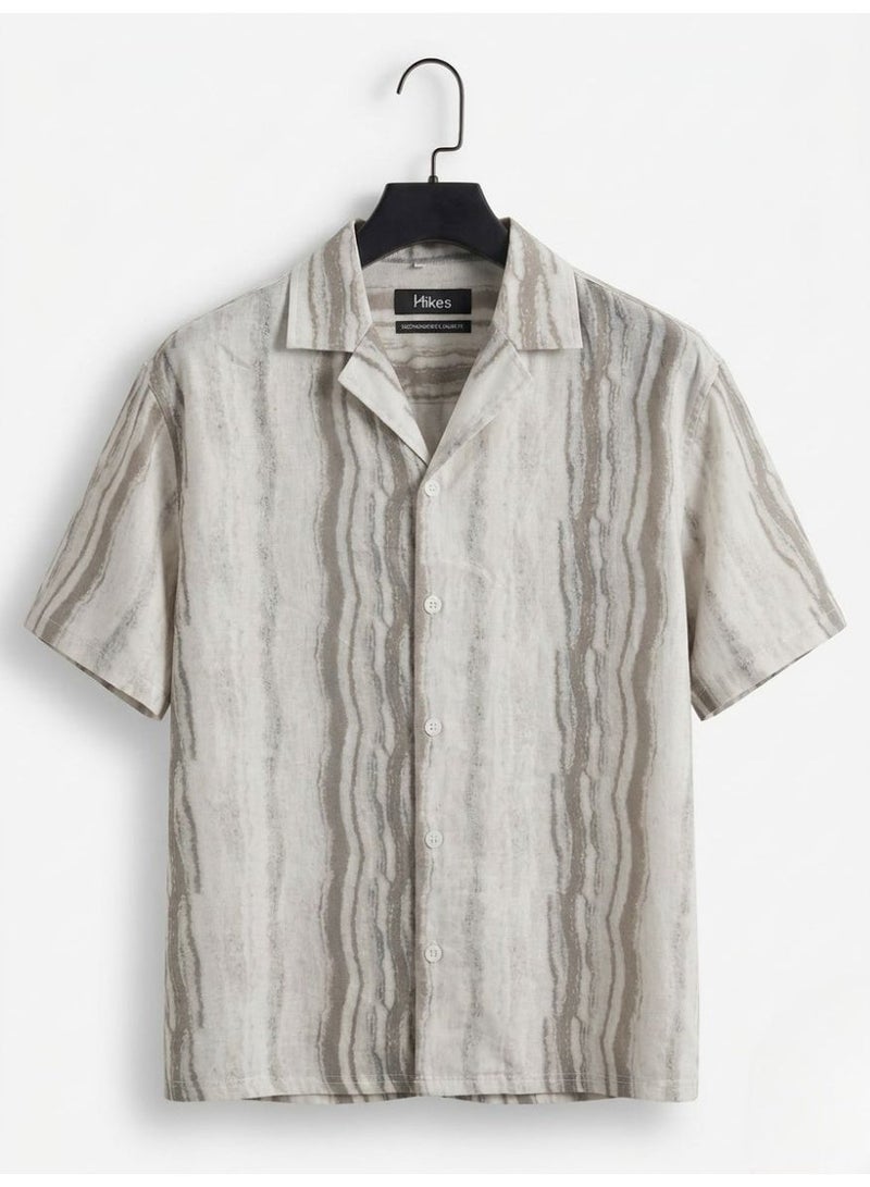 Hikes Men’s Premium Striped Shirt , Lightweight Breathable Summer Casual Shirt - Image 5