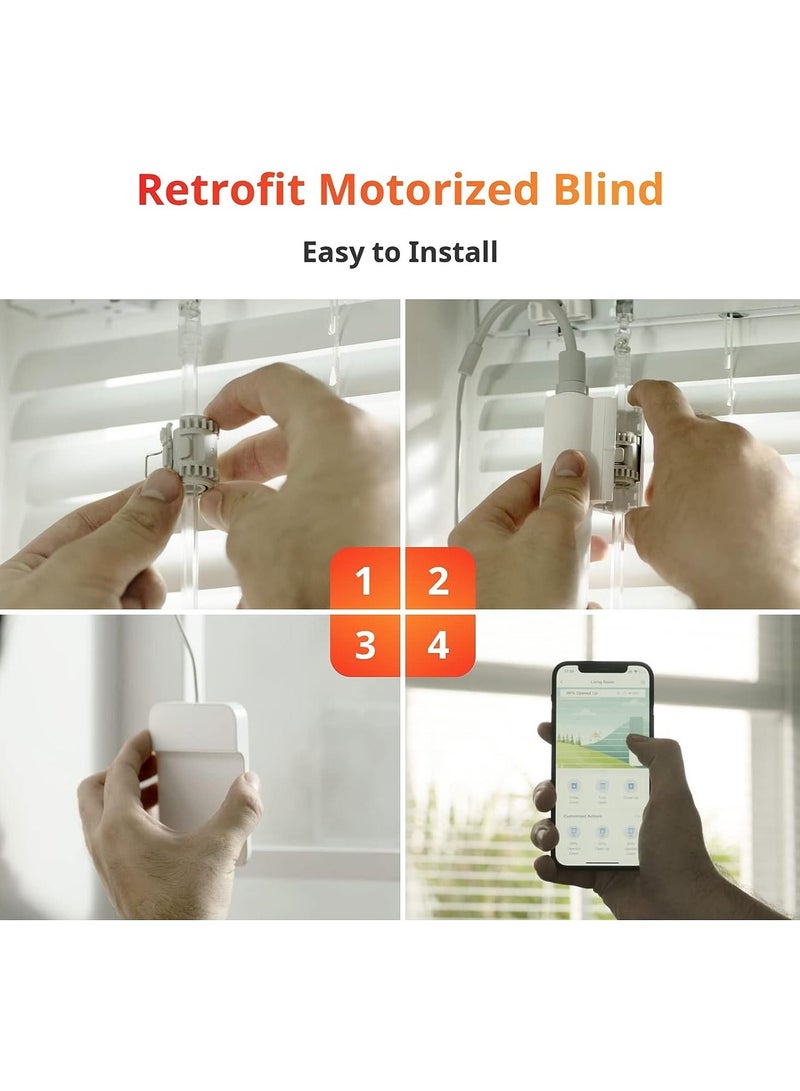 SwitchBot Blind Tilt Motorized Blinds - Smart Electric Blinds with Bluetooth Remote Control, Solar Powered, Light Sensing Control - Image 2