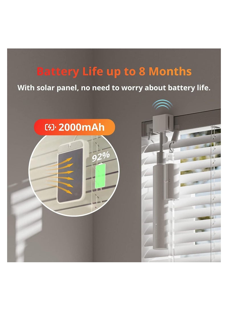 SwitchBot Blind Tilt Motorized Blinds - Smart Electric Blinds with Bluetooth Remote Control, Solar Powered, Light Sensing Control - Image 3