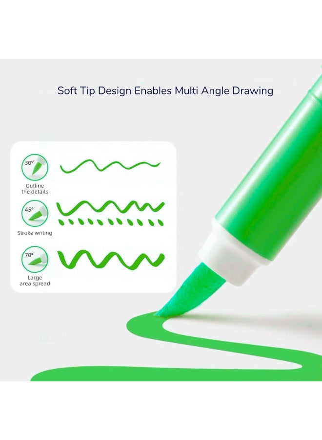 VIO 48 Soft Tip Acrylic Pens DIY Art Supplies Color Marker Paint Pens Smooth Flow Acrylic Markers Fine Point Permanent Brush Markers Creative Markers for DIY Projects Arts and Crafts School Classroom Kids Activity Kids and Adult Coloring Works on Paper Metal Wood Ceramic Fabric Glass Rock Canvas Mug Stone Birthday Party Gift Party Favors 48 Assorted Colors - Image 2