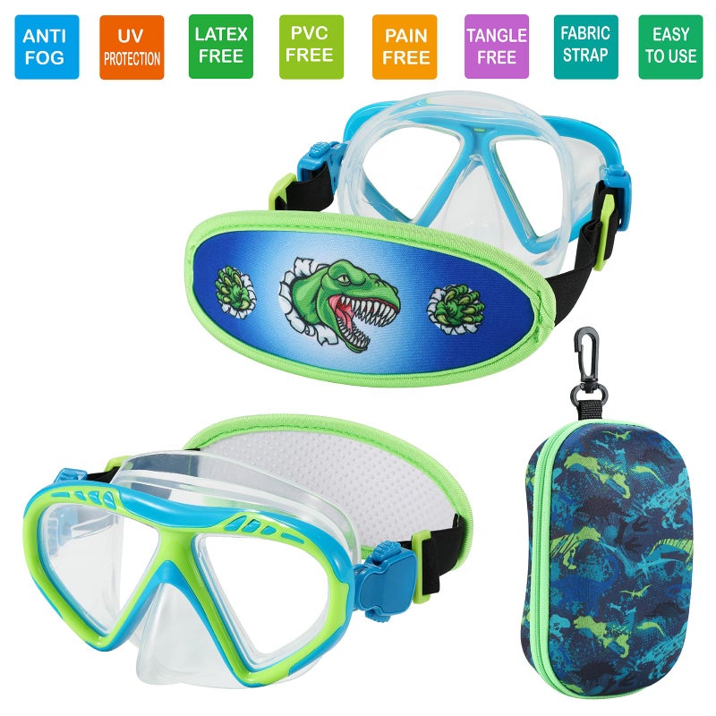 RUIGAO Kids Swim Goggles 4-7. Toddler Swimming Mask Fabric Strap, PVC Free / Latex Free Swimming Goggles for Kids 3-6 - Image 2