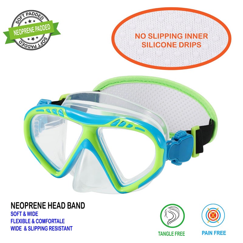 RUIGAO Kids Swim Goggles 4-7. Toddler Swimming Mask Fabric Strap, PVC Free / Latex Free Swimming Goggles for Kids 3-6 - Image 3