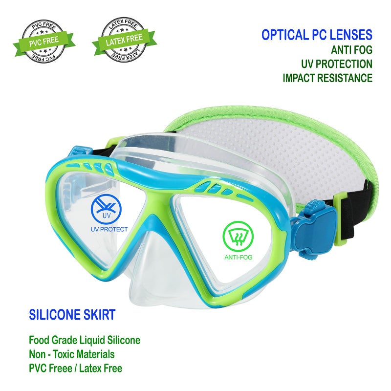 RUIGAO Kids Swim Goggles 4-7. Toddler Swimming Mask Fabric Strap, PVC Free / Latex Free Swimming Goggles for Kids 3-6 - Image 4