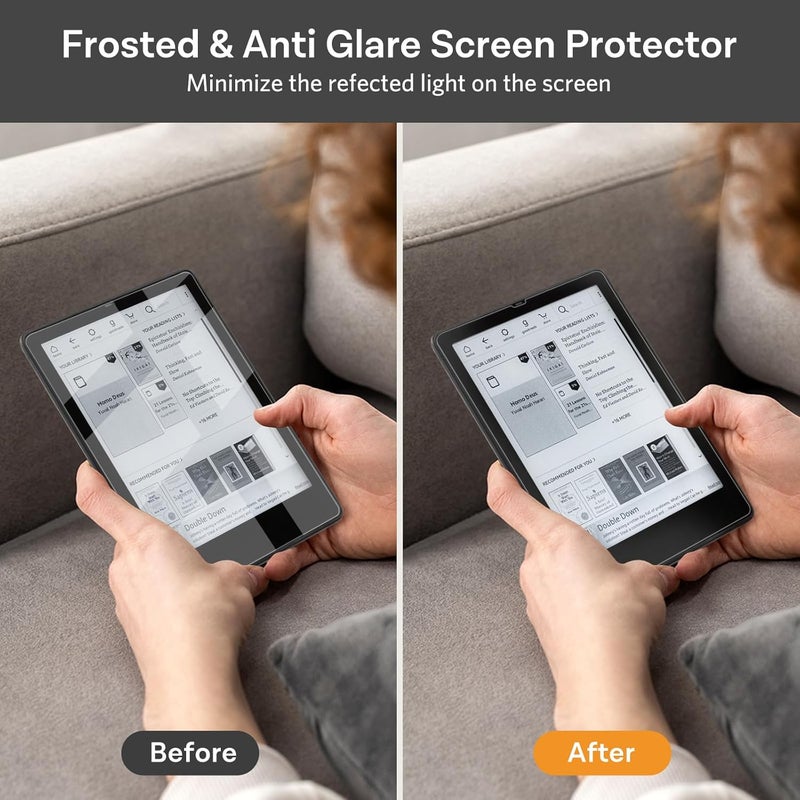 CoBak 3 Pack Anti-Glare Matte Screen Protector for 7" Kindle Paperwhite 12th Gen 2024 & Kindle Colorsoft Signature Edition,Boox Go 7,Kobo Aura 2 - High Clarity, Fingerprint Resistant - Fine-Grit - Image 5