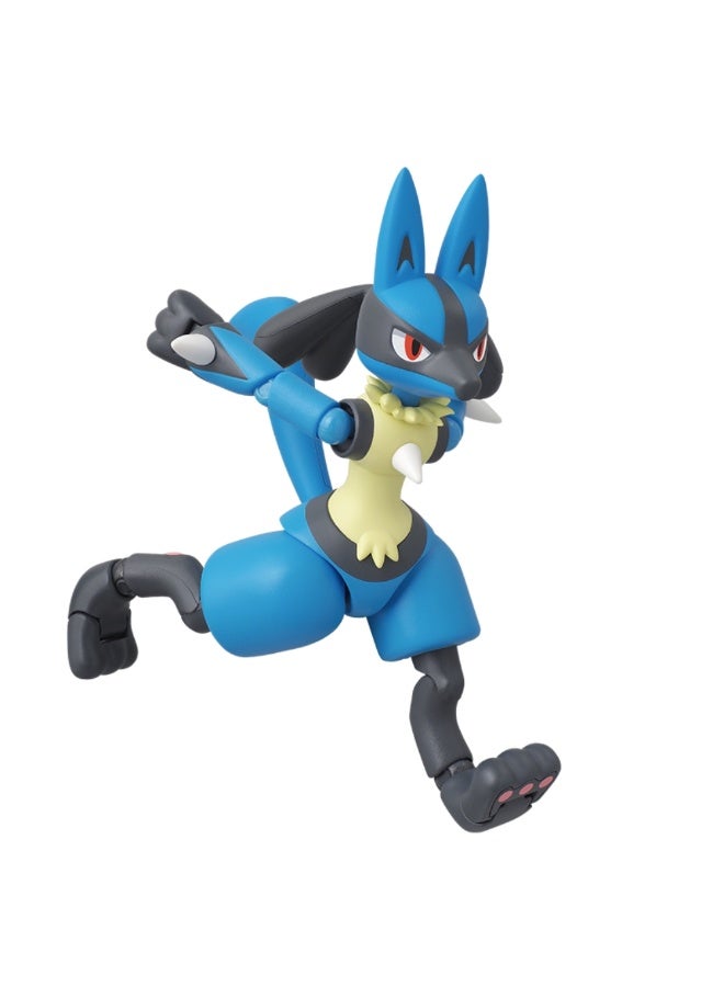 Blokees Pokémon Lucario Model Kit for Kids Age 9+ | Classic Version-L Buildable Poseable Action Figure with Aura Blast Effect and Display Base | Exploration Series Collectible Toy - Image 3