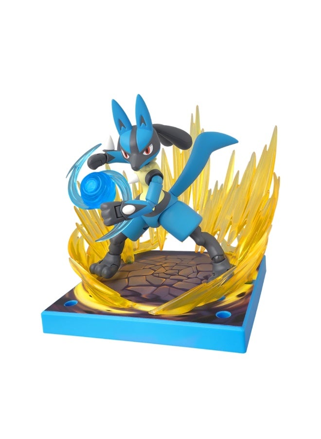 Blokees Pokémon Lucario Model Kit for Kids Age 9+ | Classic Version-L Buildable Poseable Action Figure with Aura Blast Effect and Display Base | Exploration Series Collectible Toy - Image 2