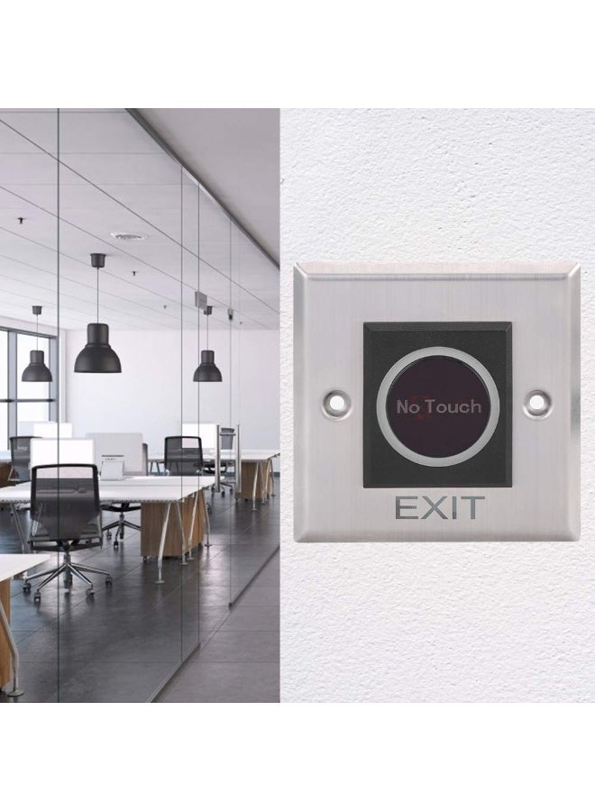SIB Touchless Infrared Sensor Switch, No Touch Door Infrared Sensor Exit Push Button Switch for Gate Access Control Systems and Garage Opener - Image 2