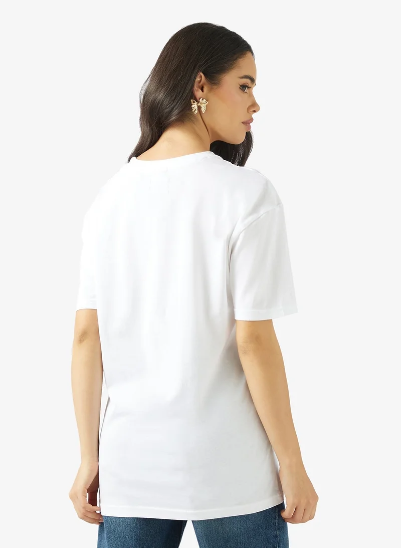 Ginger Cotton Oversize Travel Graphic T-shirt