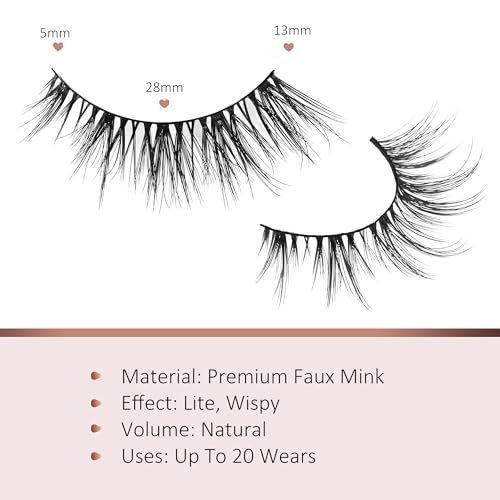 Onlyall Cat Eye Lashes Natural Lashes False Eyelashes Fox Eye Lashes False Lashes 7 Pairs D5 - Image 2