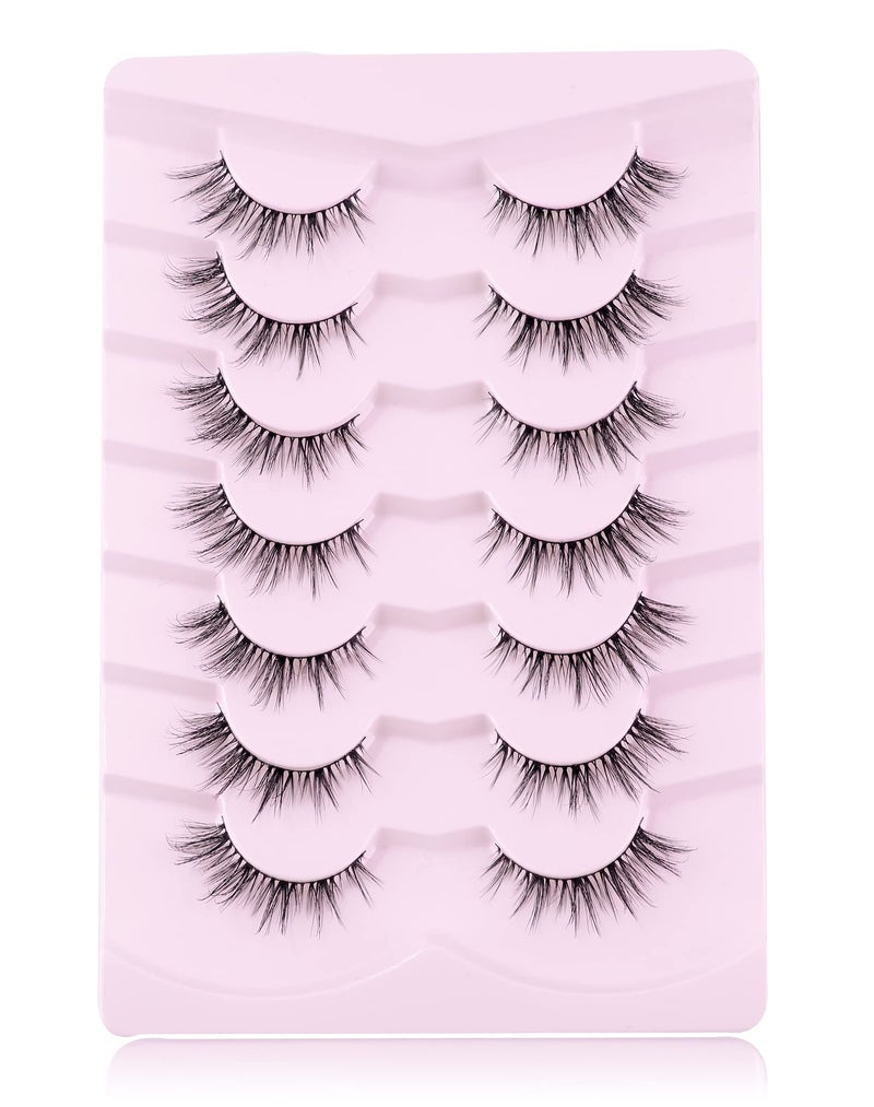 Onlyall Cat Eye Lashes Natural Lashes False Eyelashes Fox Eye Lashes False Lashes 7 Pairs D5 - Image 5