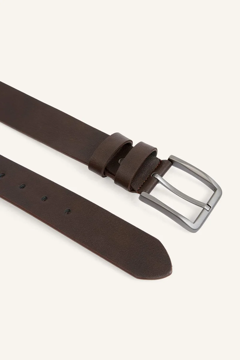 Defacto  Man Rectangle Clasp Faux Leather Classic Belt for Men | Best Price UAE