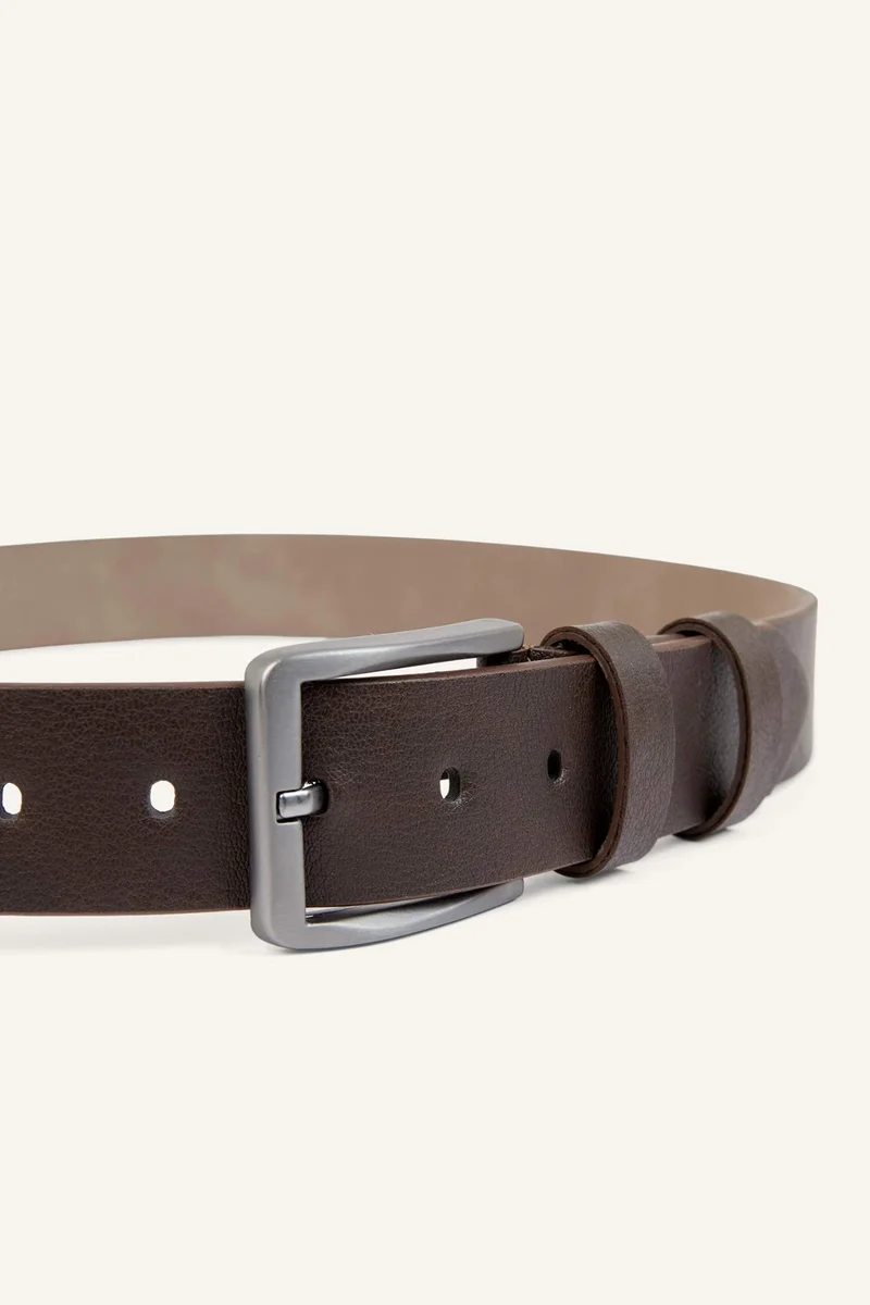 Defacto  Man Rectangle Clasp Faux Leather Classic Belt for Men | Best Price UAE