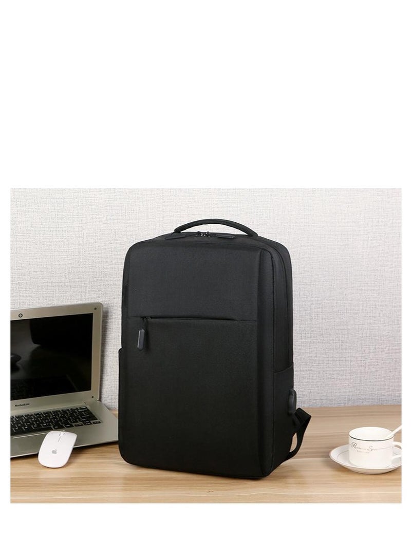 Golden Travel Laptop Backpack Business Anti Theft Slim Durable Laptop Bag with USB Charging Port Water Resistant College School Computer Backpack Gifts for Men & Women Fits 15.6 Inch Notebook Black - Image 1