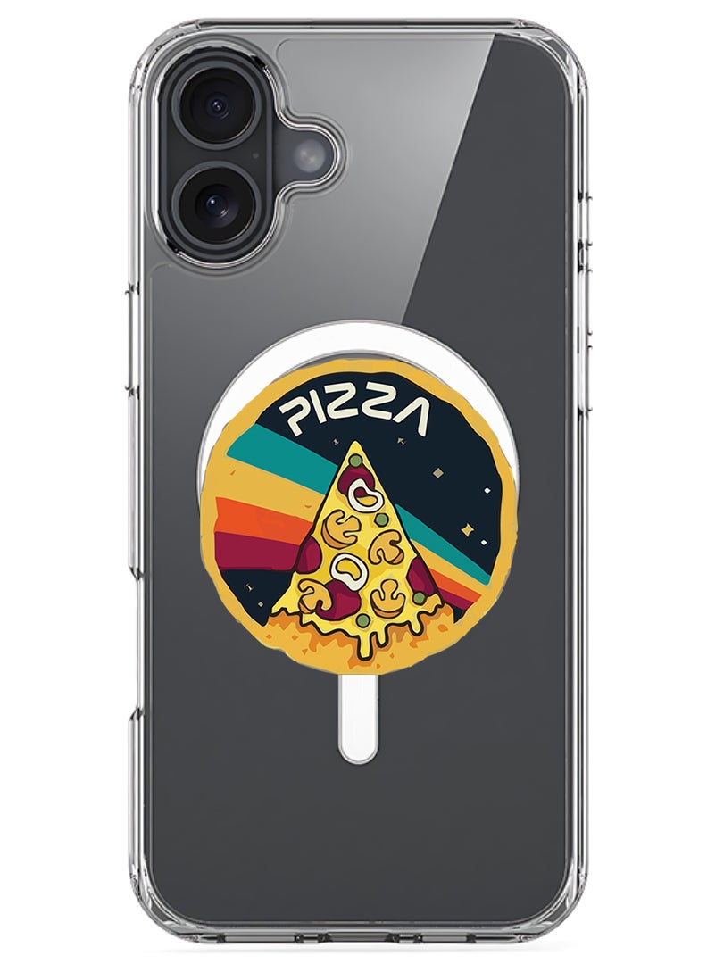 Theodor Magnetic Case for Apple iPhone 17 Compatible with MagSafe Wireless Charging, Shockproof Phone Bumper Cover - Pizza - Image 1