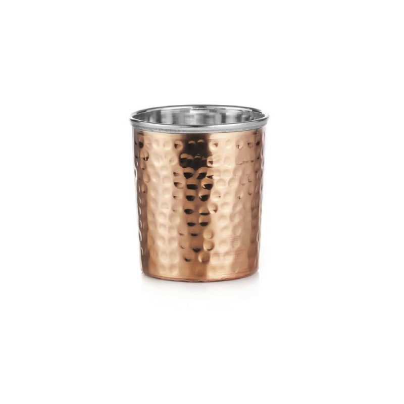Chefline Double Wall Copper Hammered Tumbler, 250 ml, 85114DW