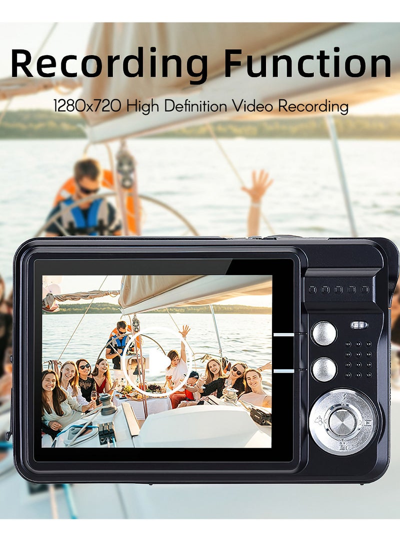 Generic - Portable 720P Digital Camera Video Camcorder 18MP Photo 8X Zoom Anti-shake 2.7 Inch Large TFT Screen Built-in Lithium Battery with Carry Bag USB Charging Cable for Kids Teens - Image 1