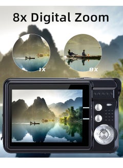 Generic Portable 720P Digital Camera Video Camcorder 18MP Photo 8X Zoom Anti-shake 2.7 Inch Large TFT Screen Built-in Lithium Battery with Carry Bag USB Charging Cable for Kids Teens  - Image 3
