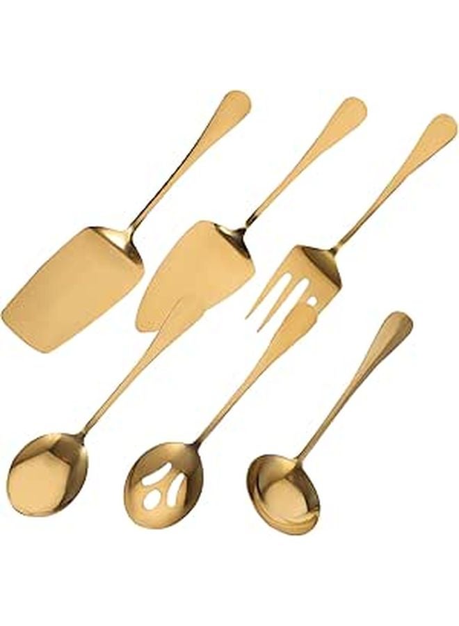 Stainless Steel Cutlery Set With Spoons Forks Ladle For Party Bbq Home Everyday Use - Image 1