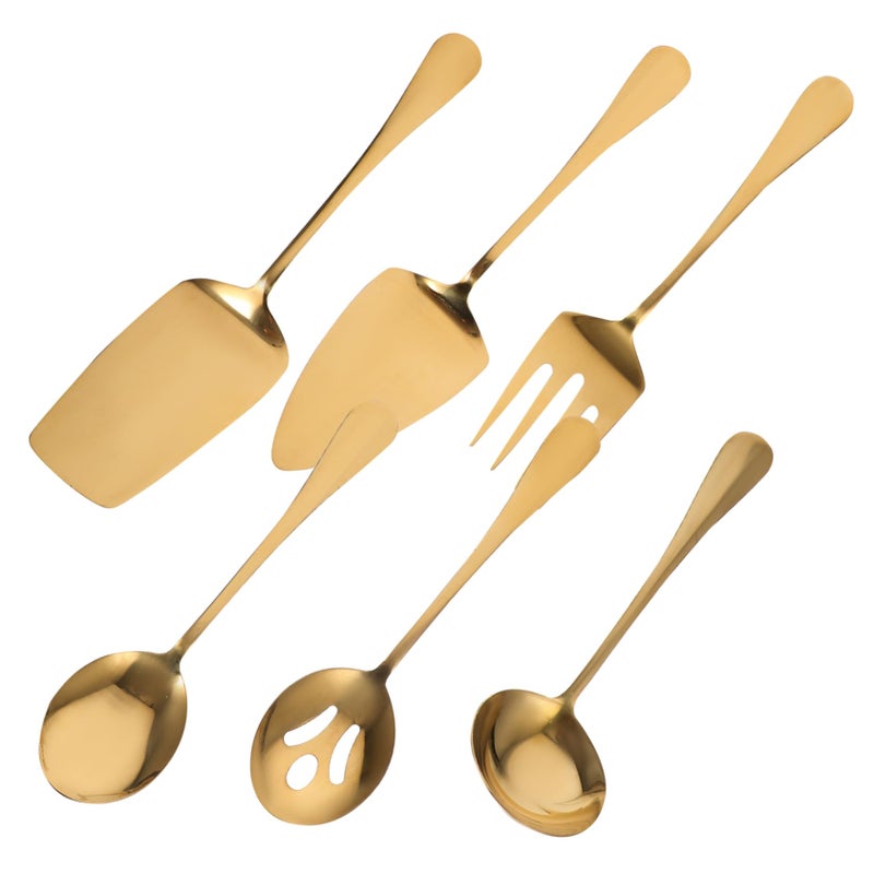 Stainless Steel Cutlery Set With Spoons Forks Ladle For Party Bbq Home Everyday Use - Image 2
