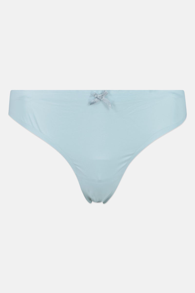 bebe Women 3 Pieces Textured Strings Panties, Multicolor - Image 2