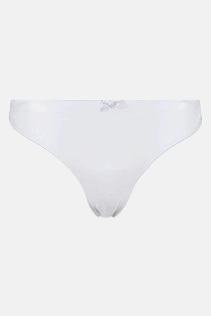 bebe Women 3 Pieces Textured Strings Panties, Multicolor - Image 4