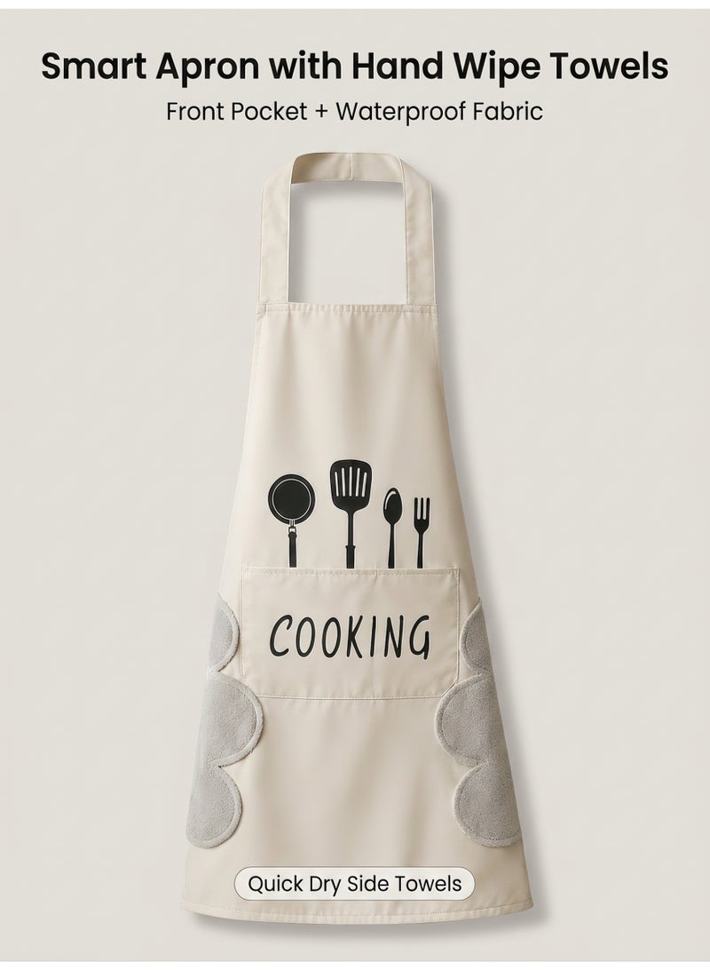 Kitchen Apron, Cooking Apron, Apron with Pockets, Home Apron, Waterproof Cooking Apron, Suitable for Home and Chefs - Image 1