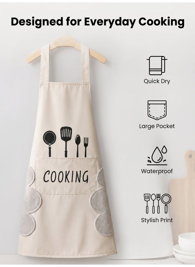 Kitchen Apron, Cooking Apron, Apron with Pockets, Home Apron, Waterproof Cooking Apron, Suitable for Home and Chefs - Image 3