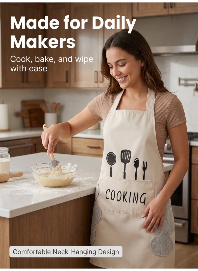 Kitchen Apron, Cooking Apron, Apron with Pockets, Home Apron, Waterproof Cooking Apron, Suitable for Home and Chefs - Image 5