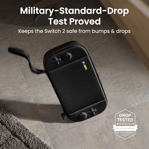 Tomtoc حافظة حمل رفيعة tomtoc لجهاز نينتندو سويتش 2 موديل 2025، غلاف صلب واقي من شعور عديم الرائحة مع 12 فتحة لبطاقات الألعاب، حافظة تخزين سفر محمولة مع براءة اختراع أصلية وحماية بمعيار عسكري - Image 4
