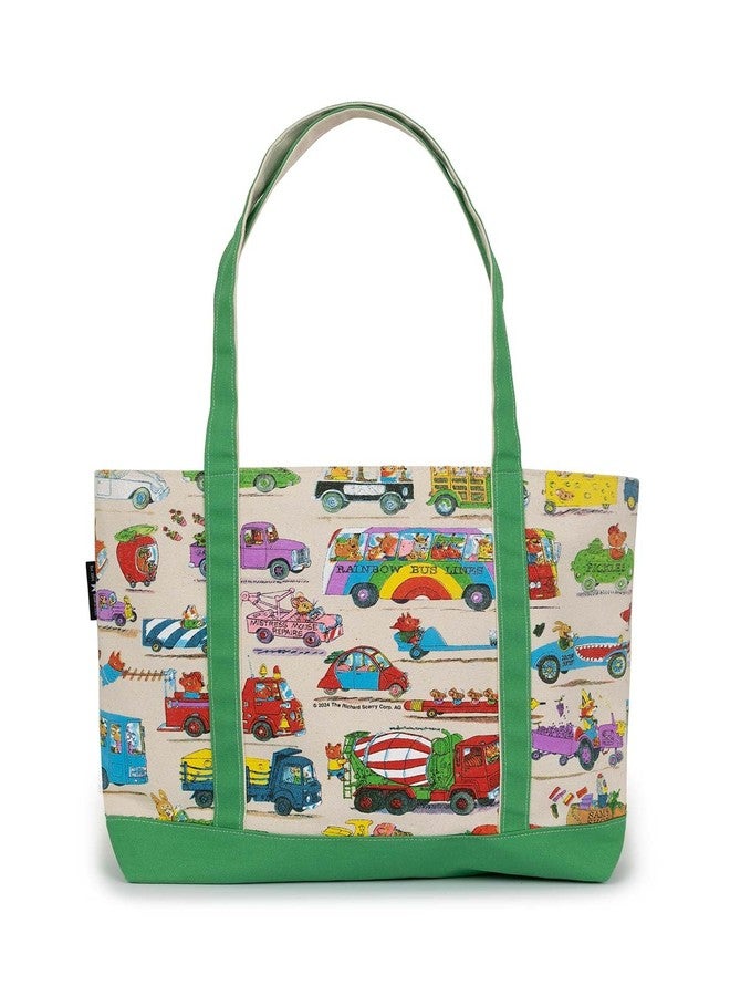 Out of Print Richard Scarry Cars and Trucks and Things That Go Large Zippered Tote - Image 4