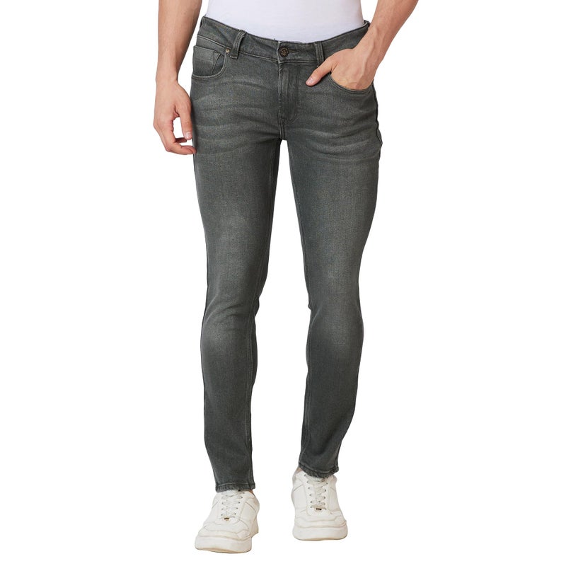 Spykar Men's Skinny Fit Low-Rise Casual Jeans Olive - Image 4