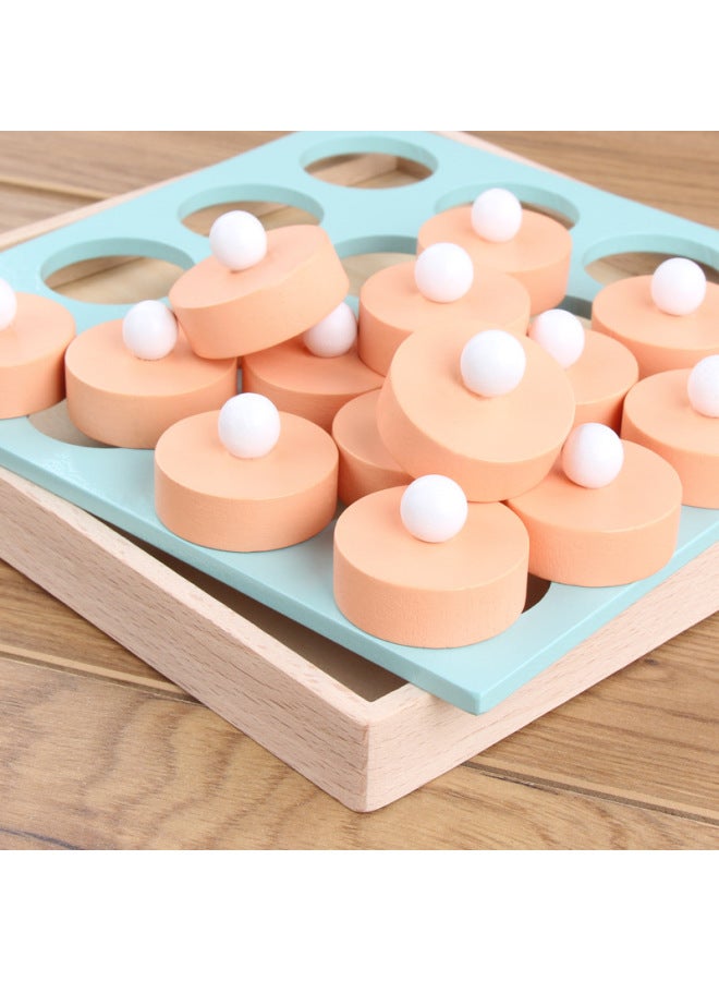 Children's Early Education Logical Thinking Memory Chess Training Concentration Parent-child Interactive Puzzle Desktop Games Wooden Toys-Color:Puzzle Thinking Memory Chess - Image 4