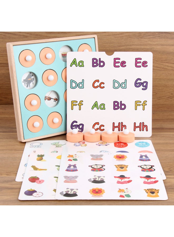 Children's Early Education Logical Thinking Memory Chess Training Concentration Parent-child Interactive Puzzle Desktop Games Wooden Toys-Color:Puzzle Thinking Memory Chess - Image 2