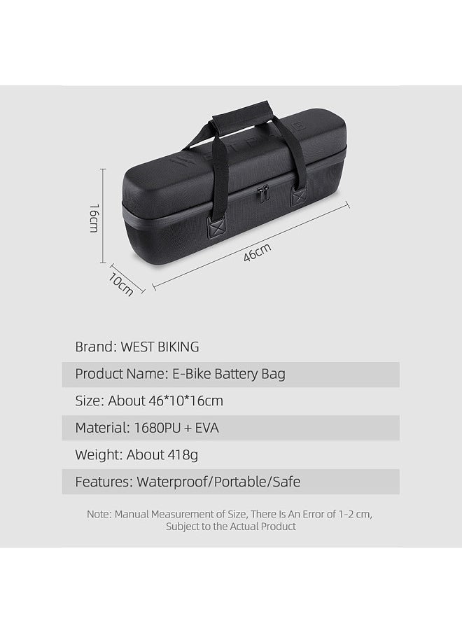 WEST BIKING Large Capacity Mountain Bike Battery Storage Bag E-Bike Waterproof Battery Storage Bag Bags for Electric Bicycle Battery  - Image 2