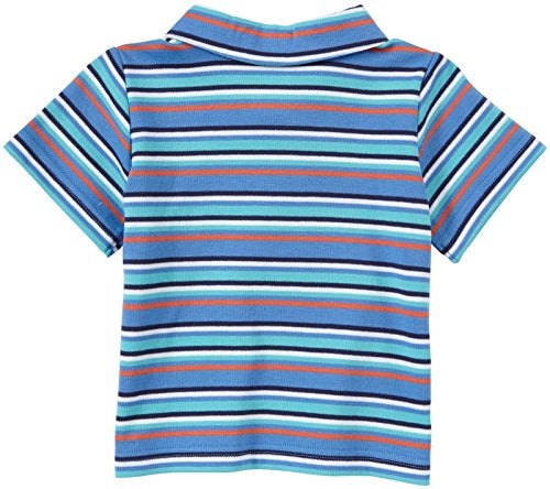 Zutano Multi Stripe Polo (Baby) - Periwinkle-18 Months - Image 2