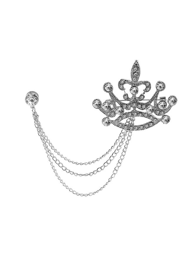 KUYING Retro Fashion High-end Rhinestone Chain Brooch 