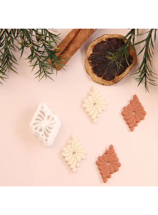 Diamond Shaped Floral Polymer Clay Cutters For Earrings Making Jewelry Crafting Supplies - Image 2