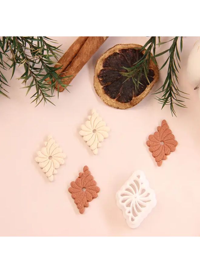 Diamond Shaped Floral Polymer Clay Cutters For Earrings Making Jewelry Crafting Supplies - Image 3