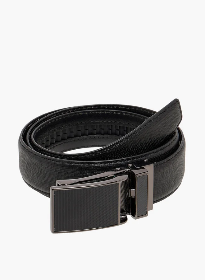 DUCHINI Textured Belt with Auto Lock Buckle Closure