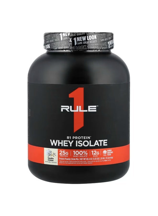 RULE 1 Rule One Proteins, R1 Protein Whey Isolate, Vanilla Creme, 5.03 lb (2.28 kg) - Image 4